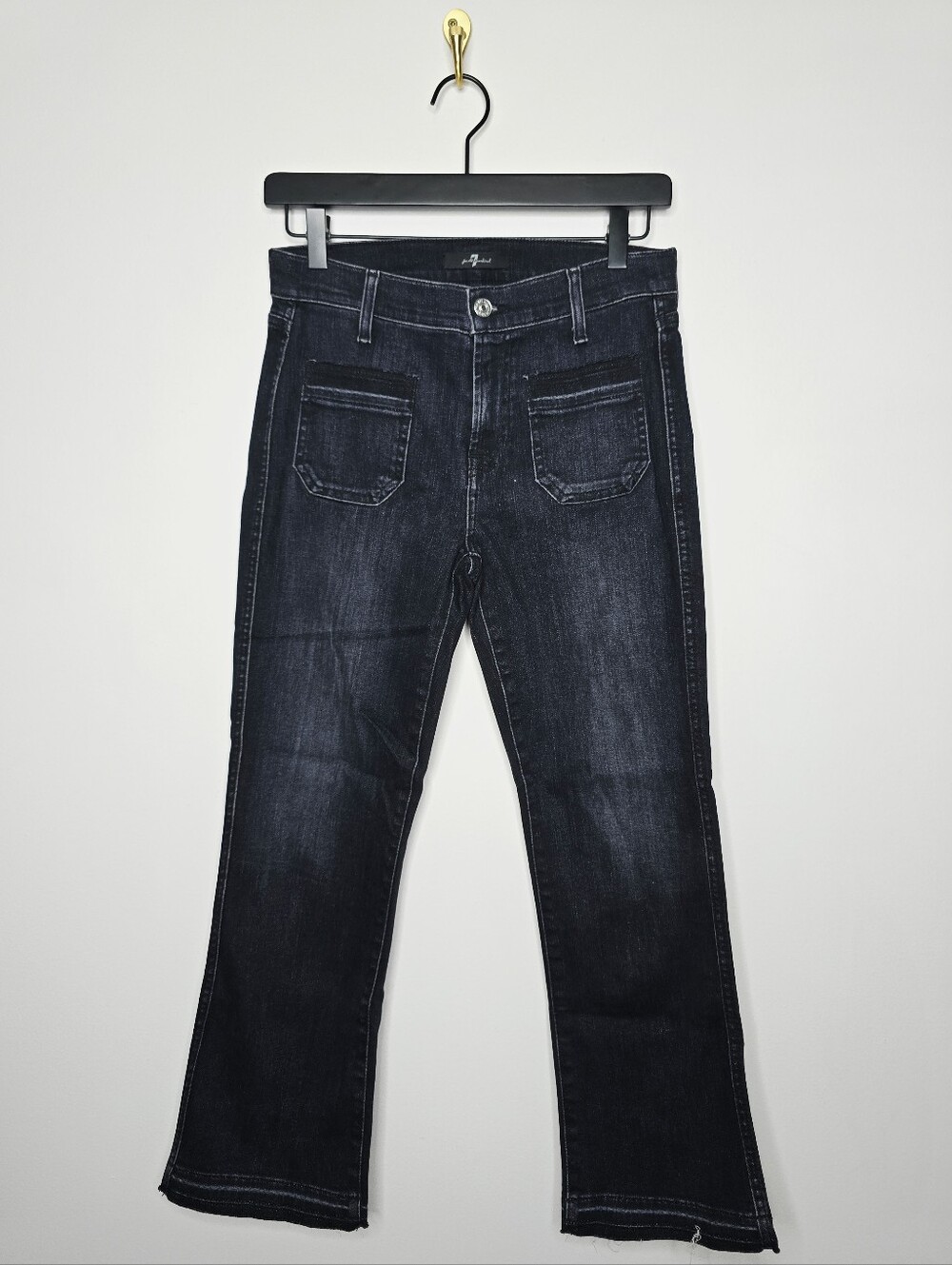 7 for All Mankind Kick Flare Ankle Jeans Size 26 Dark Wash